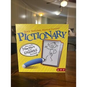 Pictionary Mattel New With Markers & Erasable Boards Quick Sketches - New Sealed